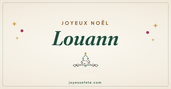 Image « Joyeux Noël Louann » au format large