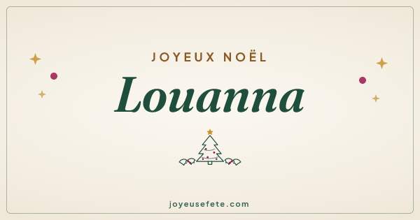 Image « Joyeux Noël Louanna » au format large