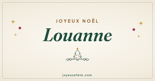 Image « Joyeux Noël Louanne » au format large