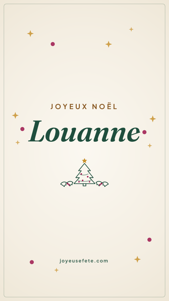 Image « Joyeux Noël Louanne » au format story