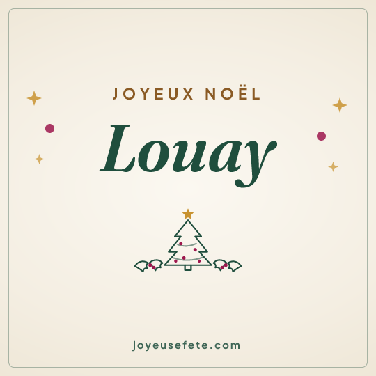 Image carrée « Joyeux Noël Louay » pour WhatsApp