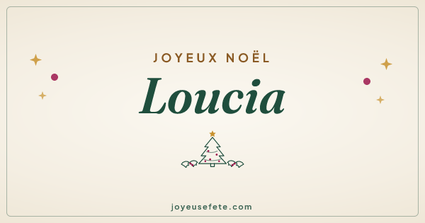 Image « Joyeux Noël Loucia » au format large