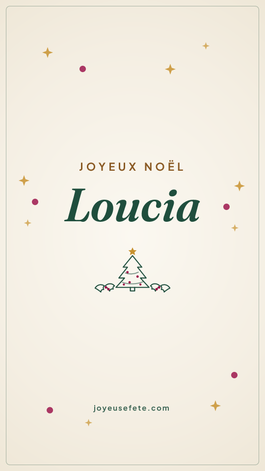 Image « Joyeux Noël Loucia » au format story