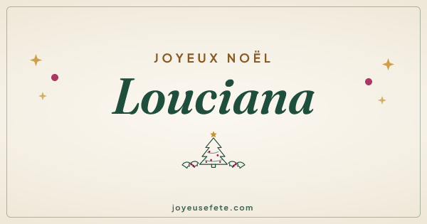 Image « Joyeux Noël Louciana » au format large