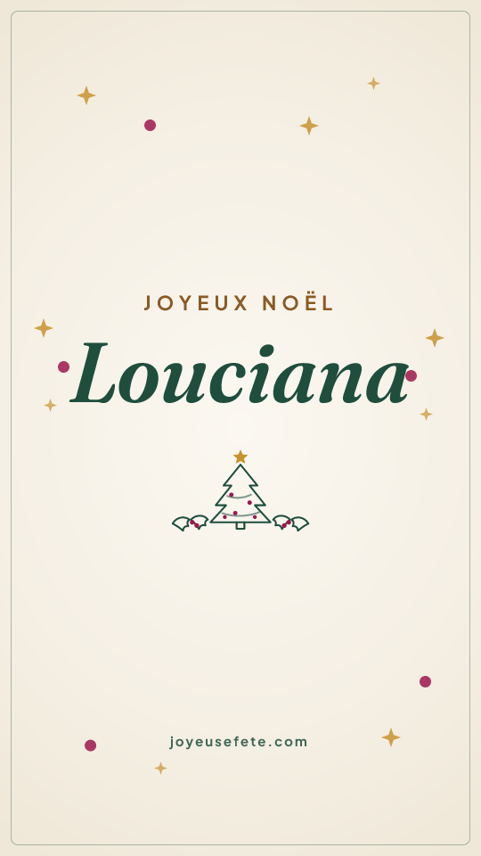 Image « Joyeux Noël Louciana » au format story