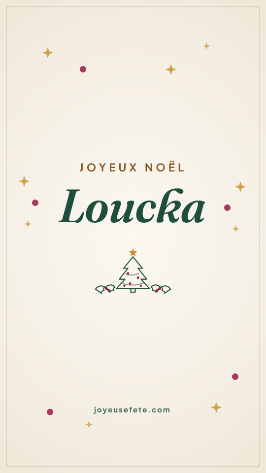 Image « Joyeux Noël Loucka » au format story
