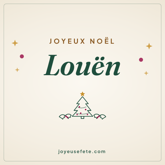 Image carrée « Joyeux Noël Louën » pour WhatsApp
