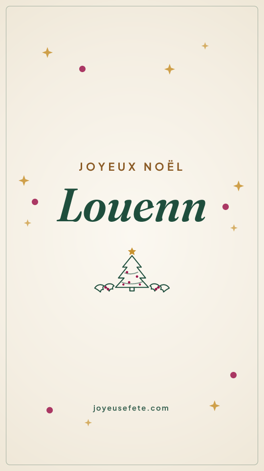 Image « Joyeux Noël Louenn » au format story