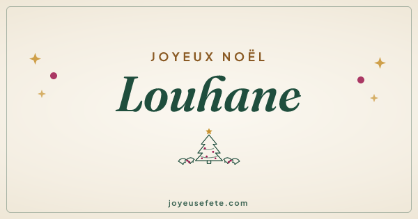 Image « Joyeux Noël Louhane » au format large