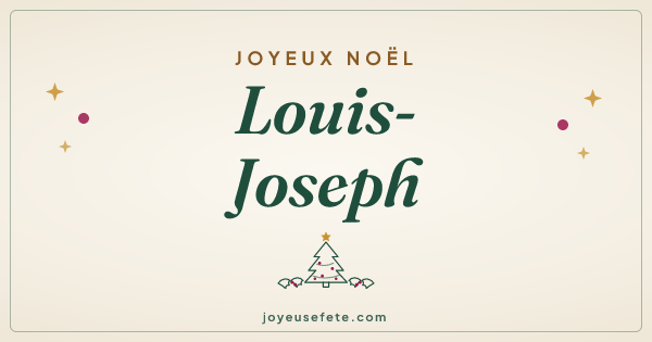 Image « Joyeux Noël Louis-Joseph » au format large