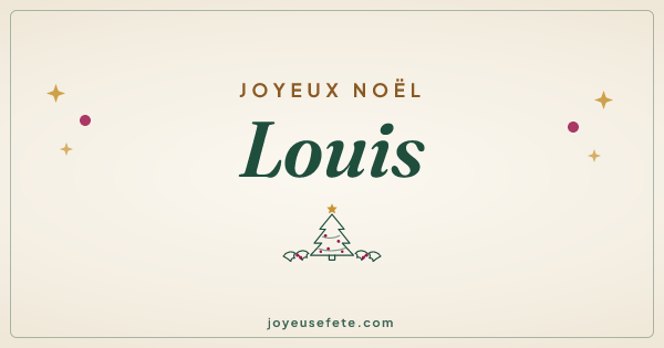 Image « Joyeux Noël Louis » au format large
