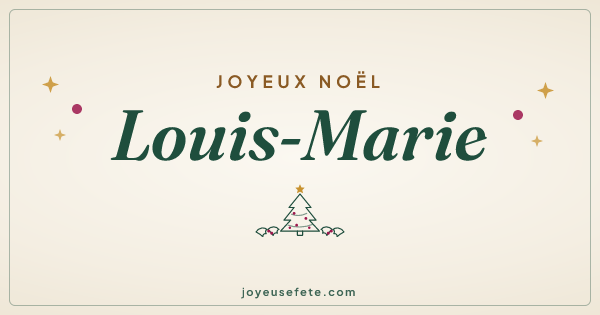 Image « Joyeux Noël Louis-Marie » au format large