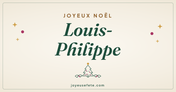 Image « Joyeux Noël Louis-Philippe » au format large