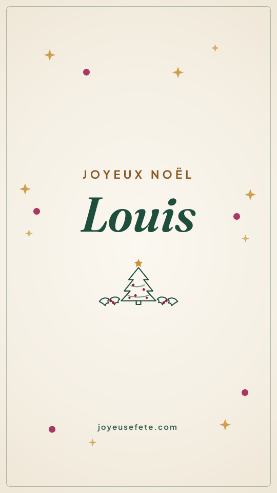 Image « Joyeux Noël Louis » au format story