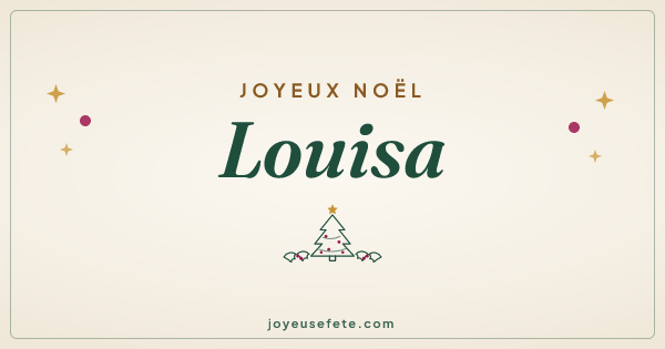 Image « Joyeux Noël Louisa » au format large