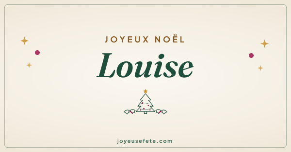 Image « Joyeux Noël Louise » au format large
