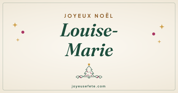 Image « Joyeux Noël Louise-Marie » au format large