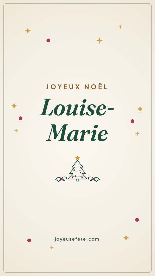 Image « Joyeux Noël Louise-Marie » au format story