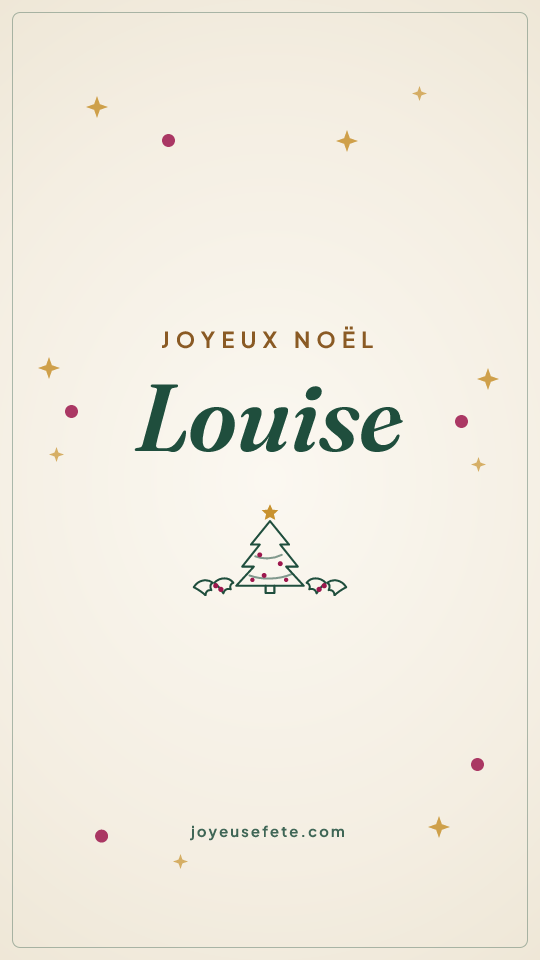 Image « Joyeux Noël Louise » au format story