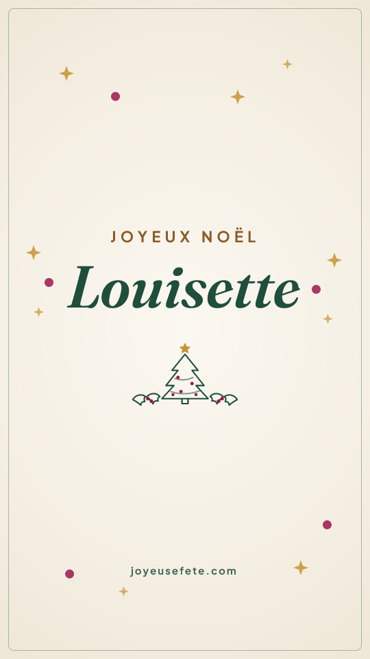 Image « Joyeux Noël Louisette » au format story