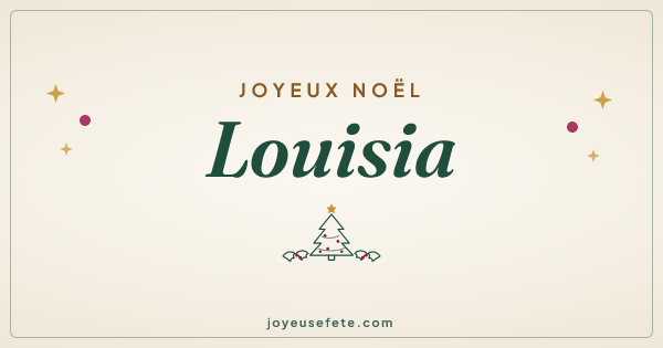 Image « Joyeux Noël Louisia » au format large