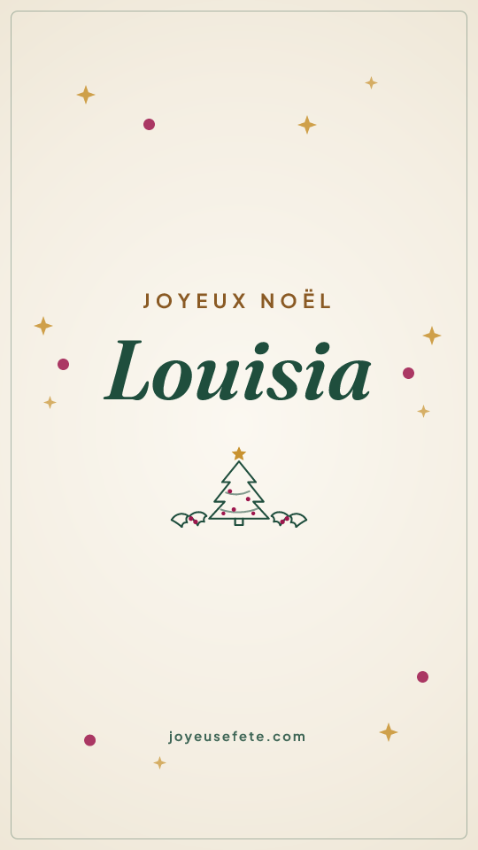 Image « Joyeux Noël Louisia » au format story