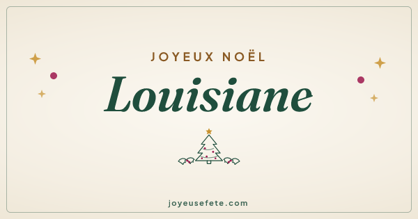 Image « Joyeux Noël Louisiane » au format large