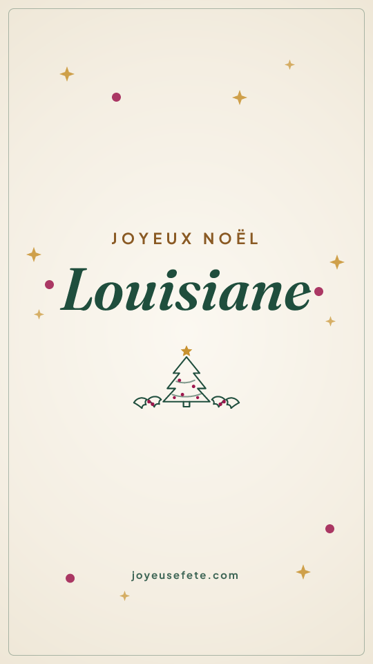 Image « Joyeux Noël Louisiane » au format story