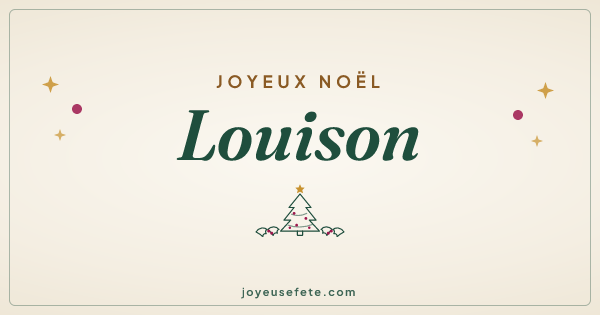 Image « Joyeux Noël Louison » au format large