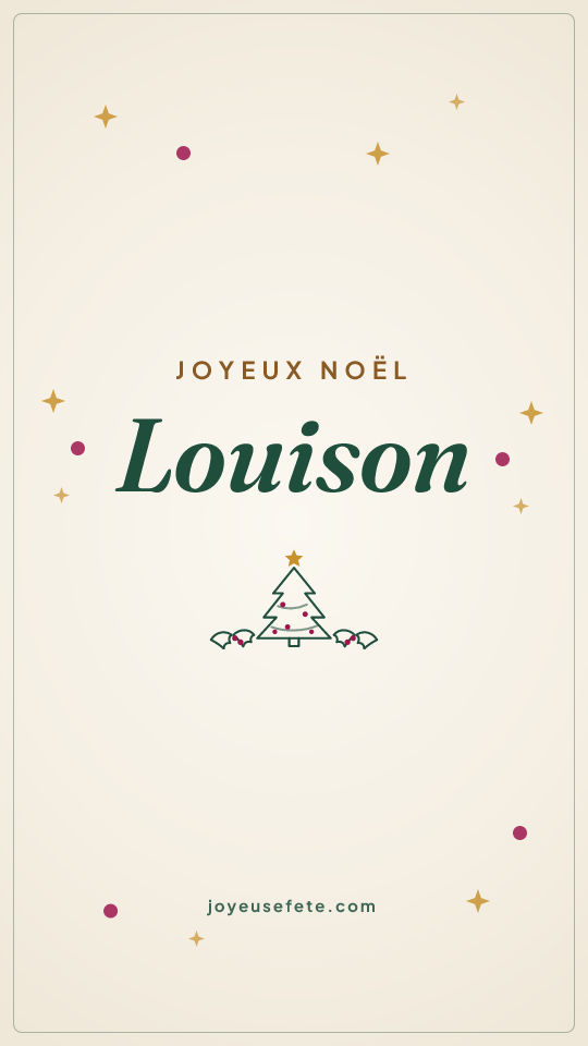 Image « Joyeux Noël Louison » au format story