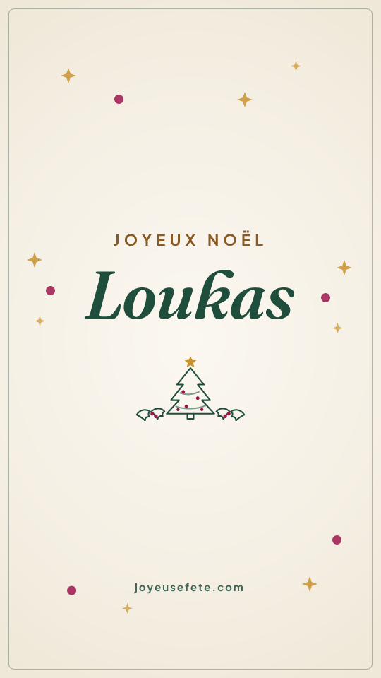 Image « Joyeux Noël Loukas » au format story