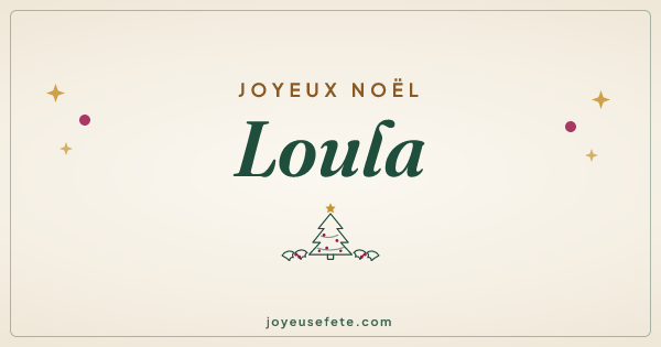 Image « Joyeux Noël Loula » au format large