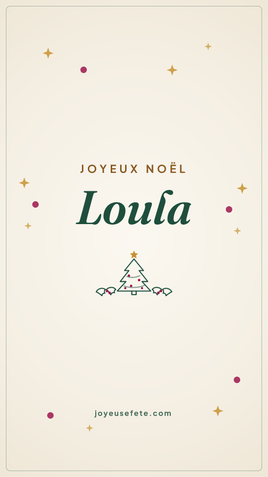 Image « Joyeux Noël Loula » au format story