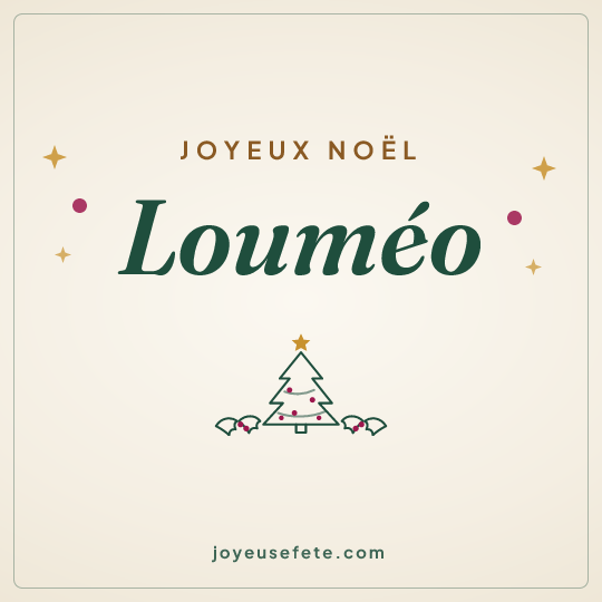 Image carrée « Joyeux Noël Louméo » pour WhatsApp