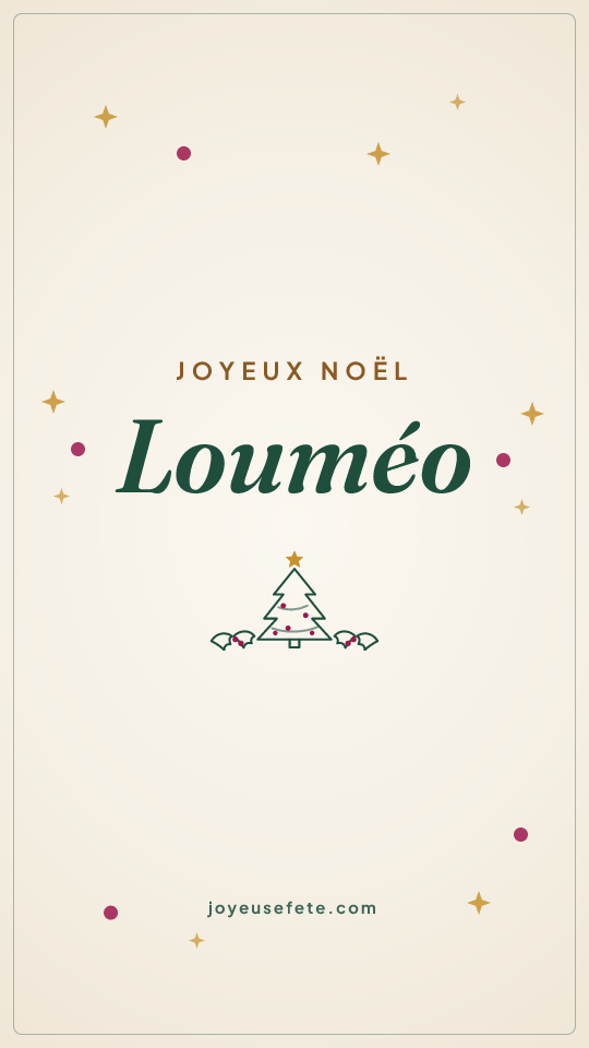 Image « Joyeux Noël Louméo » au format story