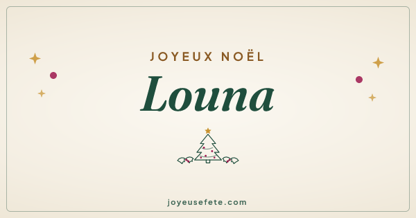Image « Joyeux Noël Louna » au format large