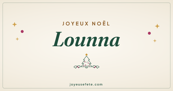 Image « Joyeux Noël Lounna » au format large