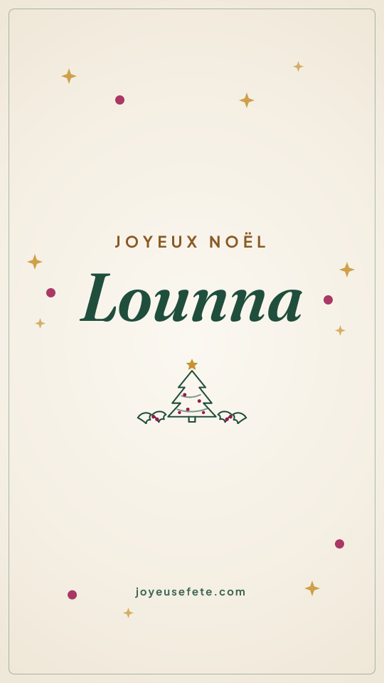 Image « Joyeux Noël Lounna » au format story