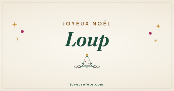 Image « Joyeux Noël Loup » au format large