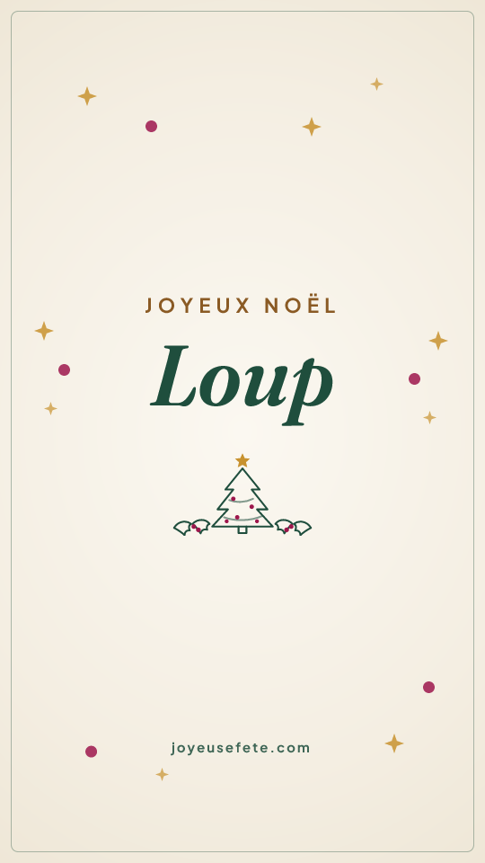 Image « Joyeux Noël Loup » au format story