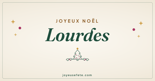 Image « Joyeux Noël Lourdes » au format large