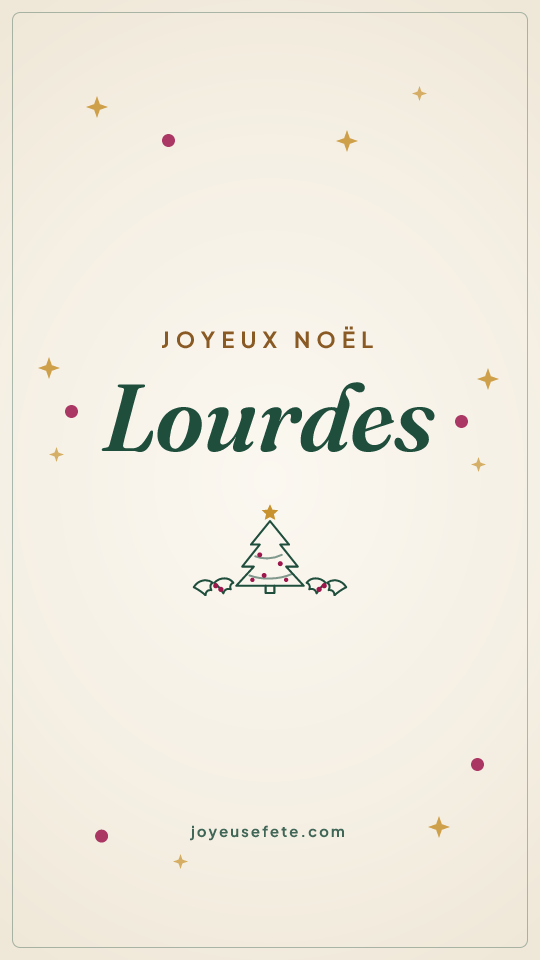 Image « Joyeux Noël Lourdes » au format story