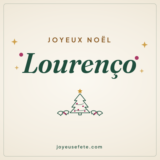 Image carrée « Joyeux Noël Lourenço » pour WhatsApp