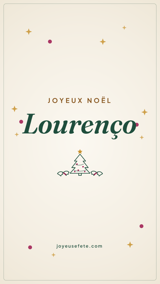 Image « Joyeux Noël Lourenço » au format story