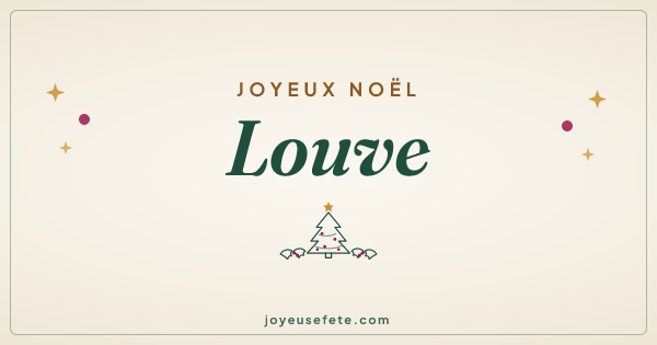 Image « Joyeux Noël Louve » au format large