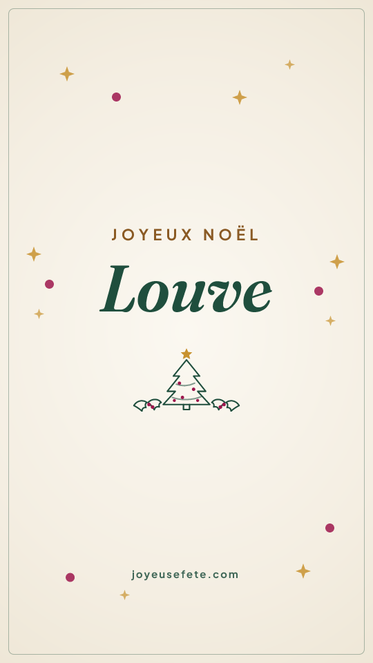 Image « Joyeux Noël Louve » au format story