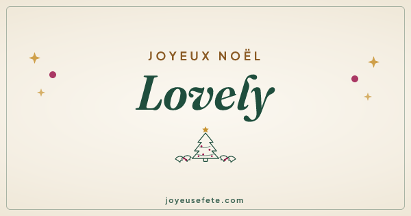Image « Joyeux Noël Lovely » au format large