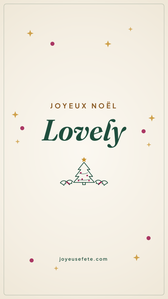 Image « Joyeux Noël Lovely » au format story