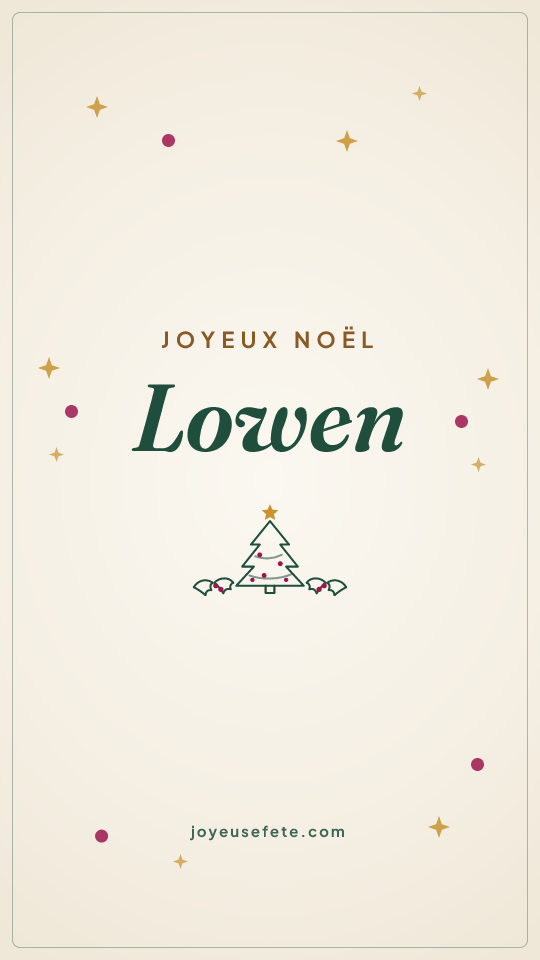 Image « Joyeux Noël Lowen » au format story