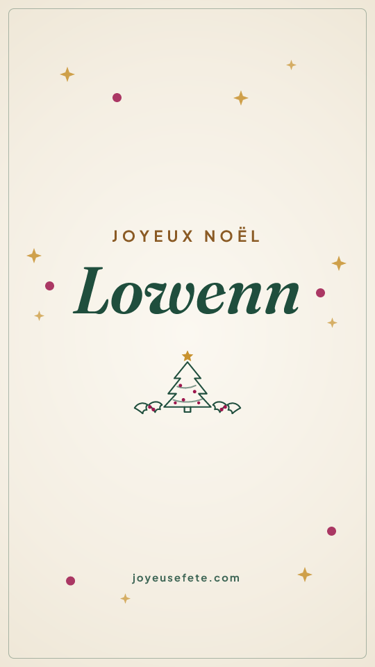 Image « Joyeux Noël Lowenn » au format story